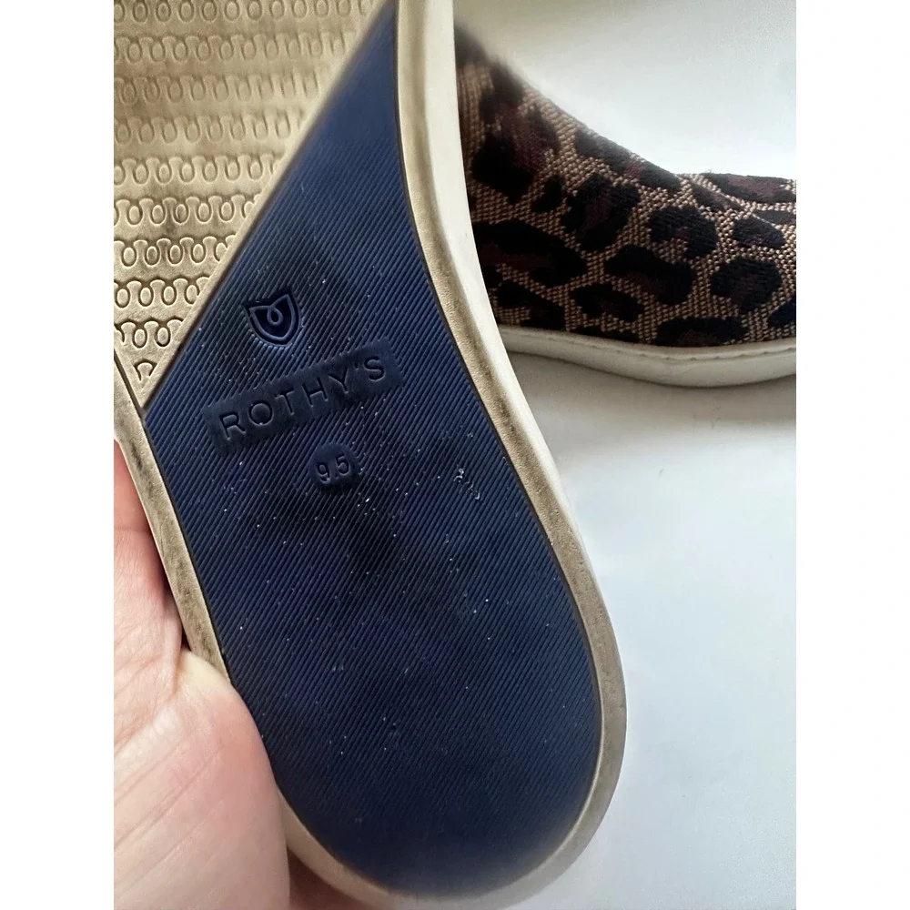 Rothy's The Point Leopard Print Flats Women's Size 9.5 Slip On‎ Shoes